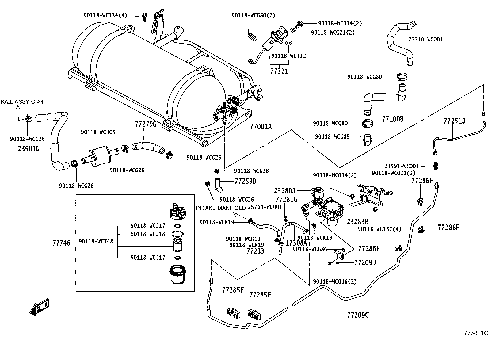 23500-WC002 REGULATOR ASSY, FUEL PRESSURE product image