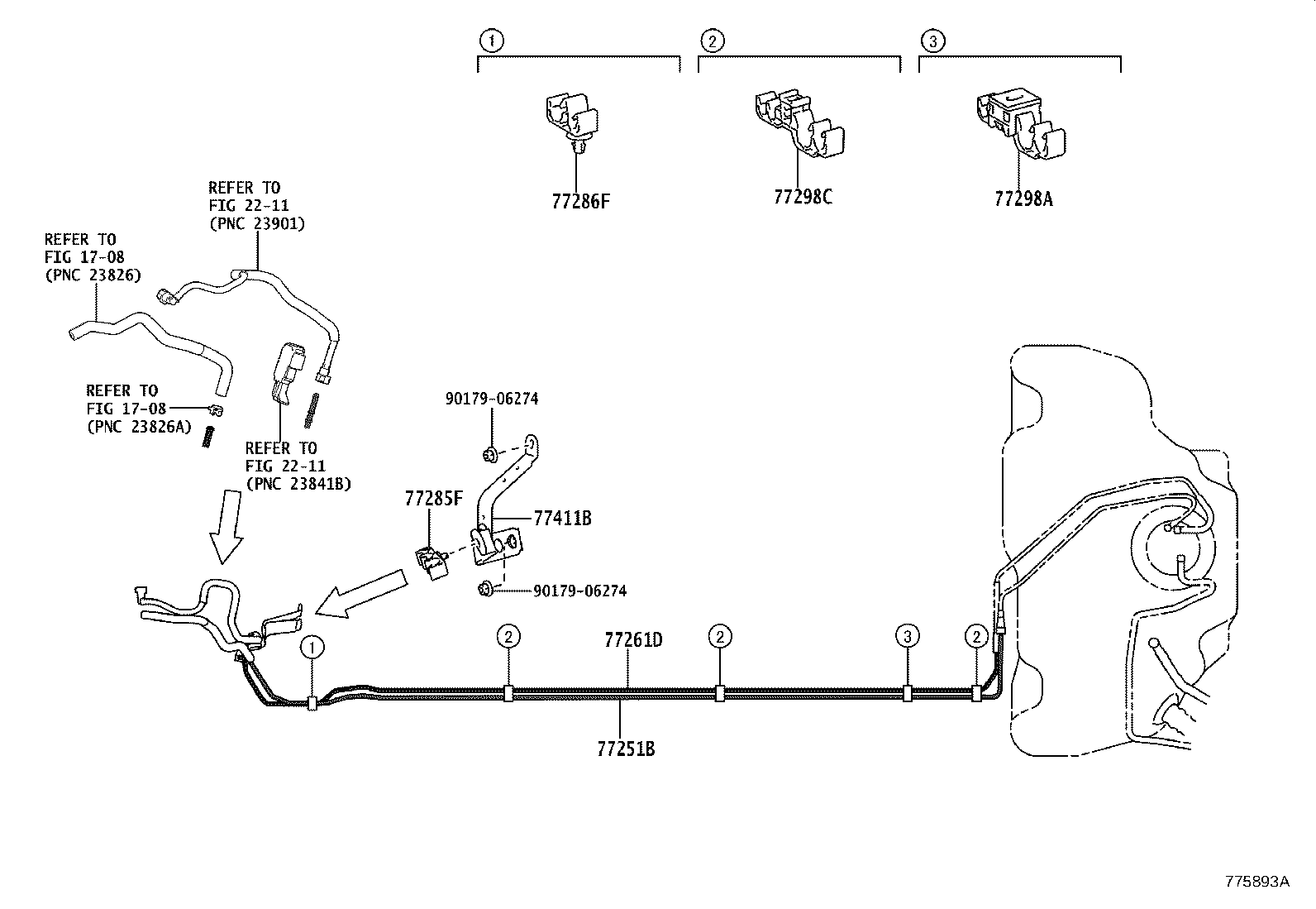 77209-16100 TUBE SUB-ASSY, FUEL TANK MAIN product image