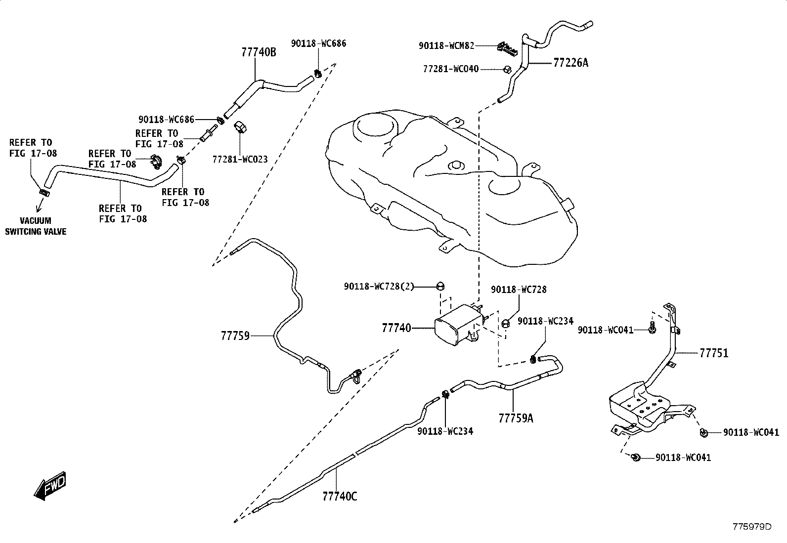 77251-WC010 TUBE SUB-ASSY, FUEL TANK MAIN product image