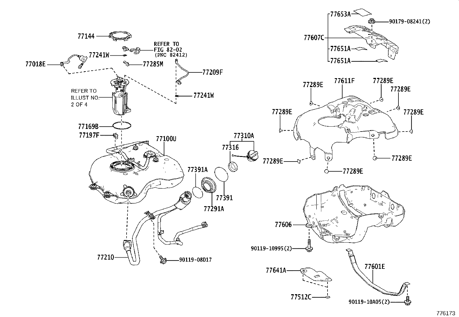77209-76050 TUBE SUB-ASSY, FUEL TANK MAIN product image