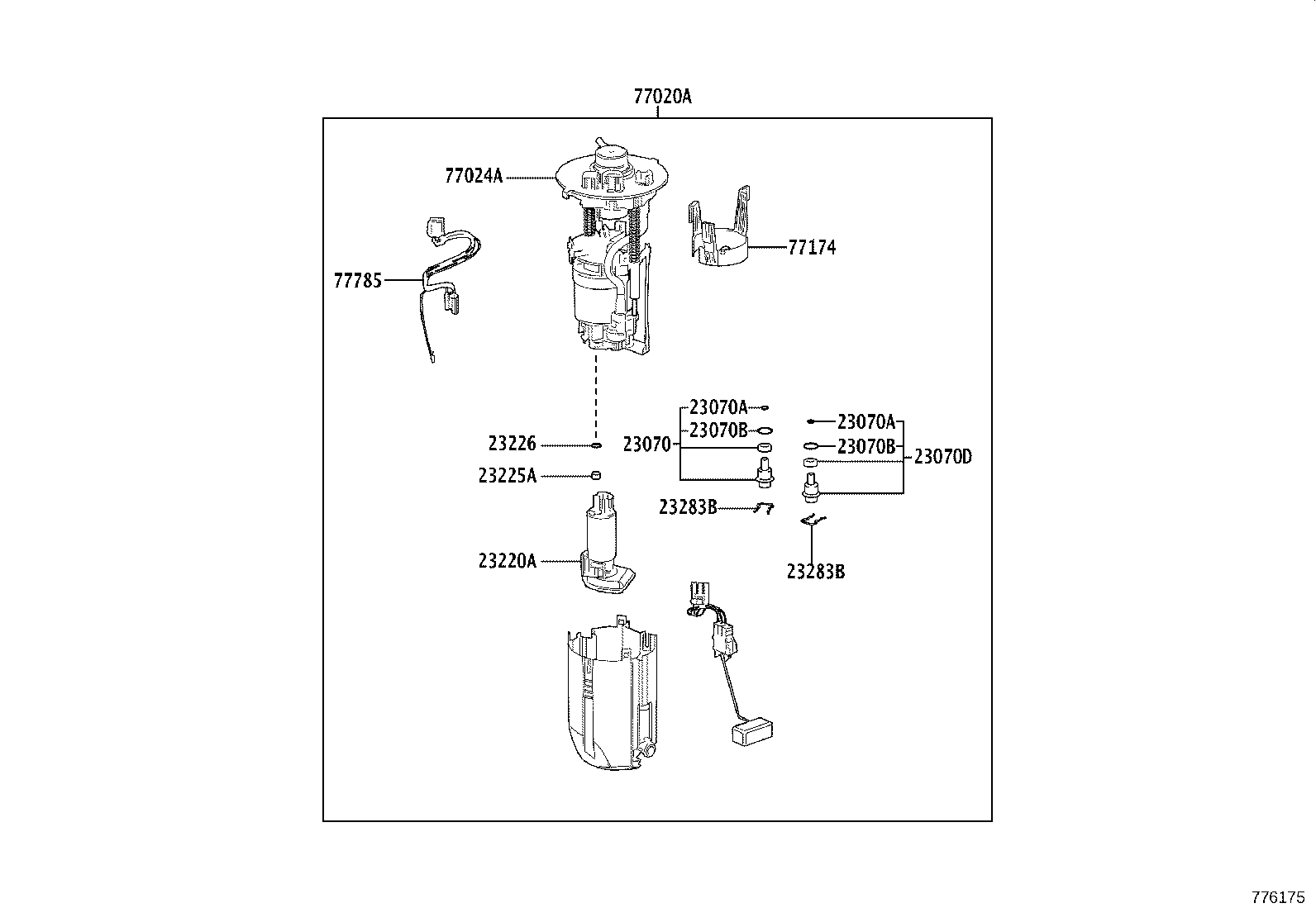 77209-76050 TUBE SUB-ASSY, FUEL TANK MAIN product image
