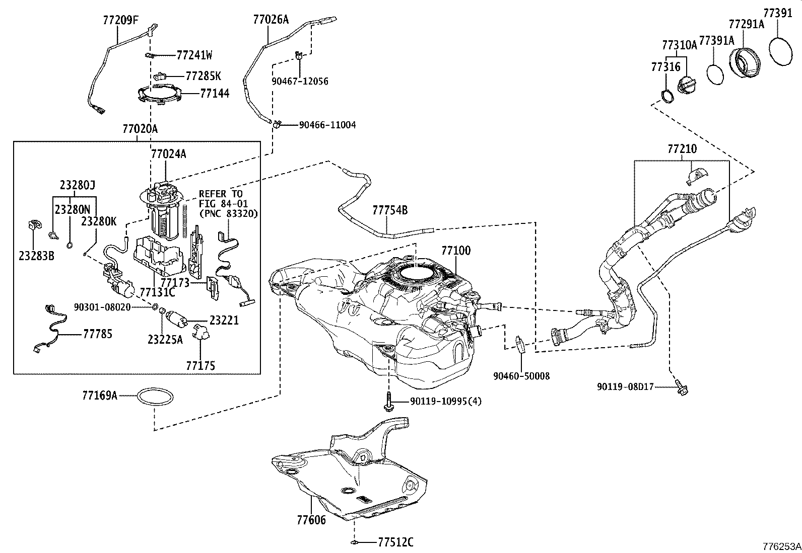 77210-02742 PIPE ASSY, FUEL TANK FILLER product image