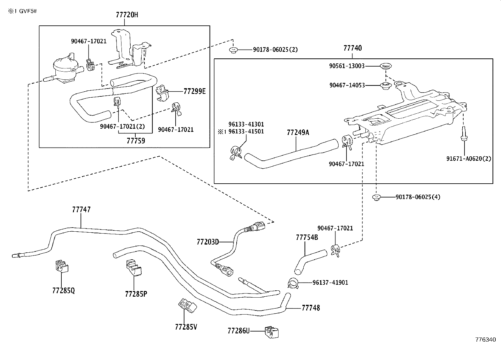 77209-11050 TUBE SUB-ASSY, FUEL TANK MAIN product image