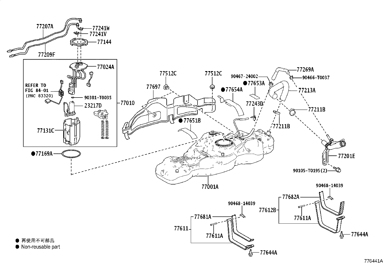 77001-0K830 TANK SUB-ASSY, FUEL product image