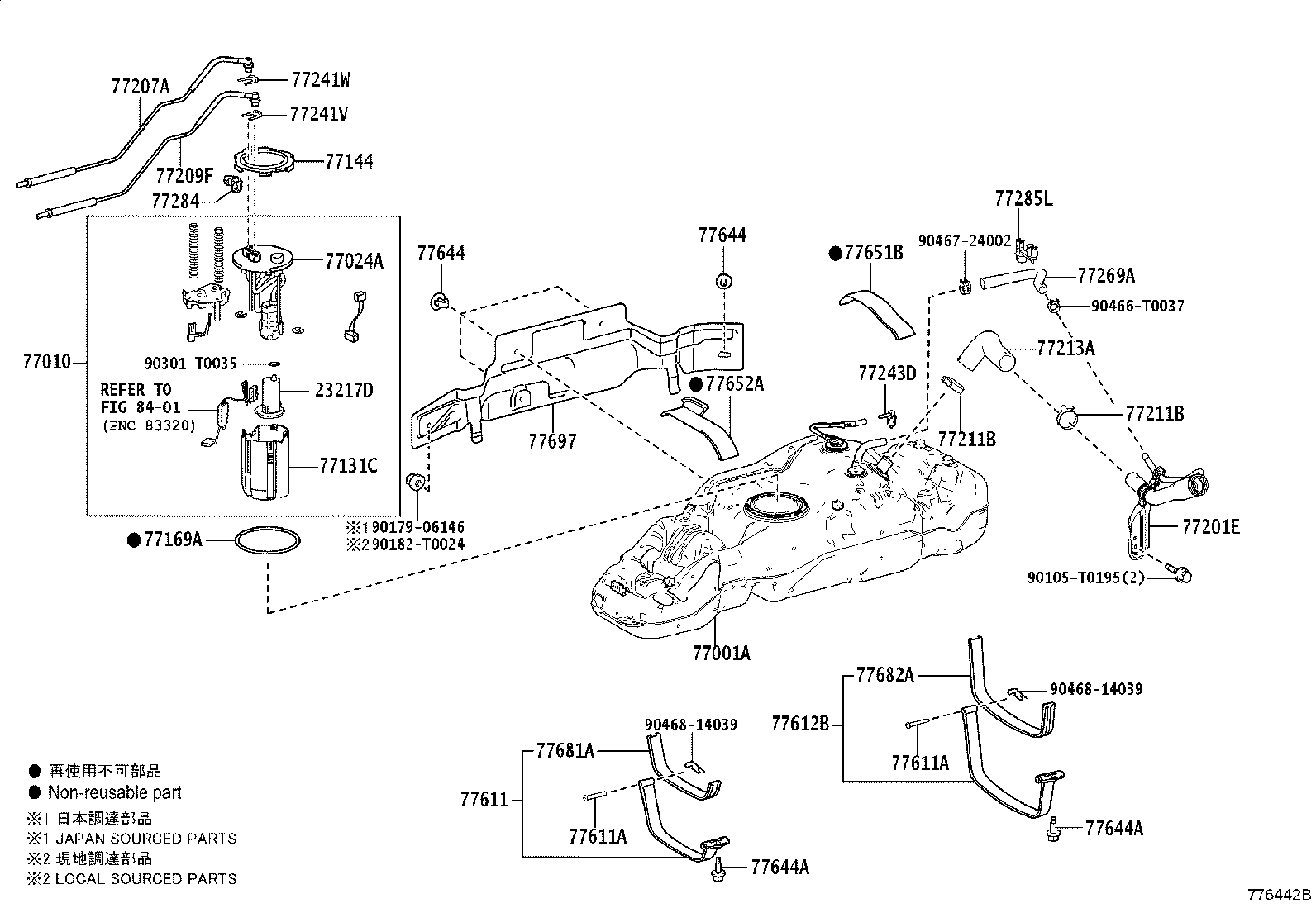 77001-0K830 TANK SUB-ASSY, FUEL product image