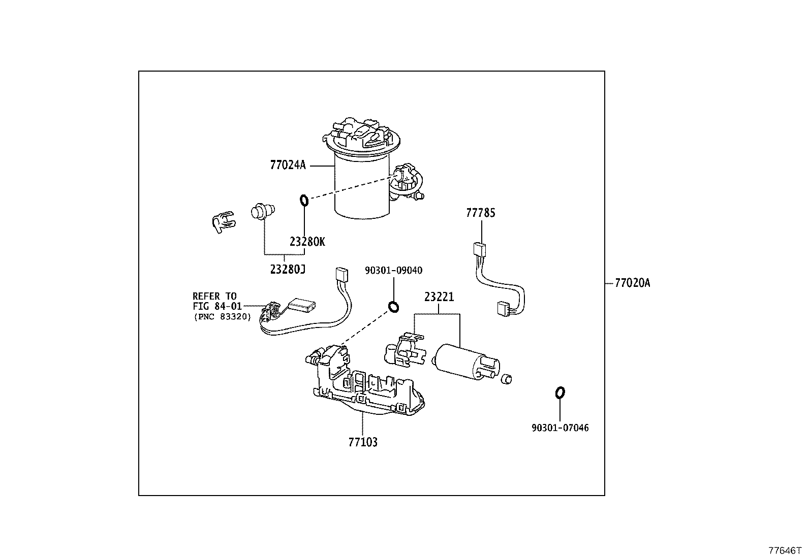77027-52220 TUBE SUB-ASSY, FUEL EMISSION, NO.1 product image
