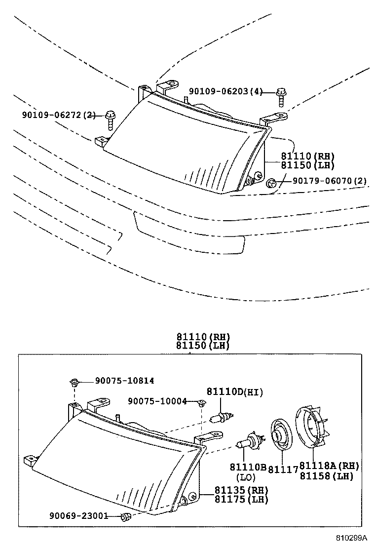 81110-AC030 HEADLAMP ASSY, RH product image