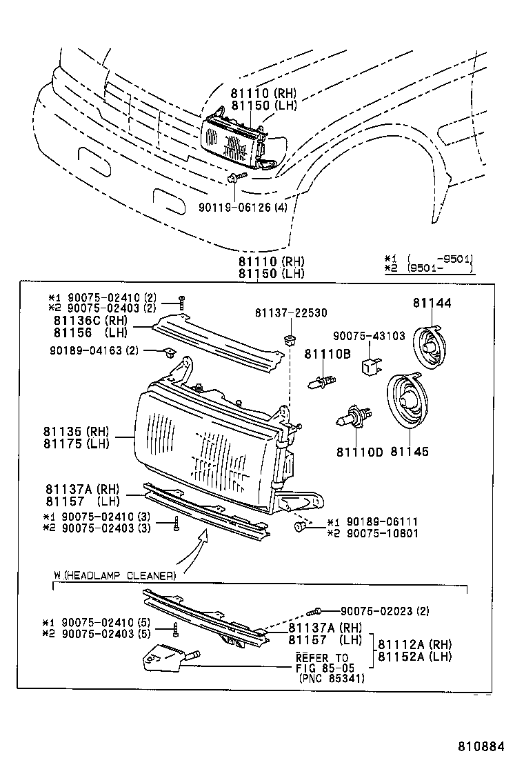 81110-60741 HEADLAMP ASSY, RH product image