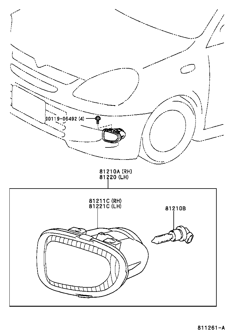 52125-52010 BRACKET, FOG LAMP MOUNTING, RH product image