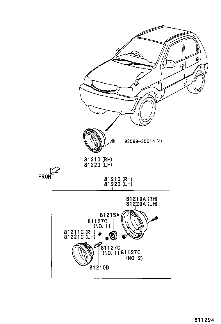 81127-97201 BEARING FOG LAMP product image