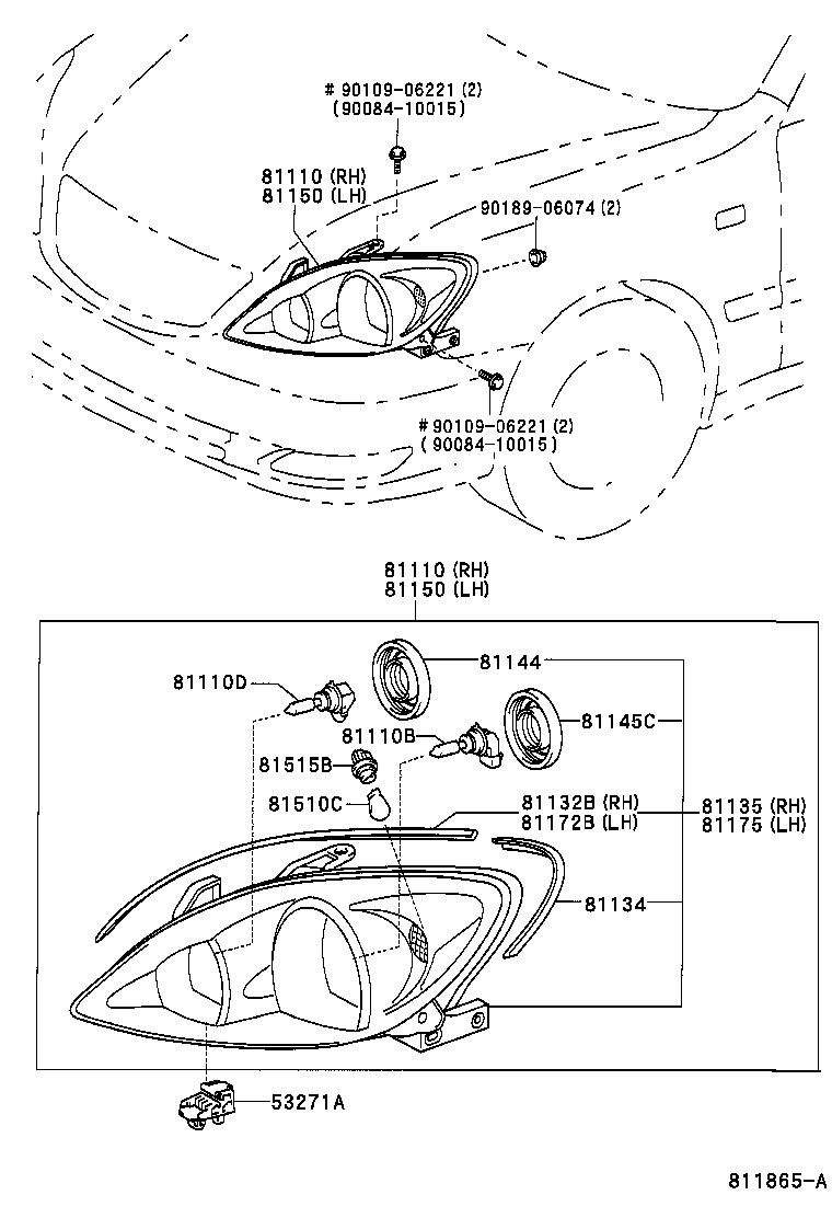 81110-AA040 HEADLAMP ASSY, RH product image