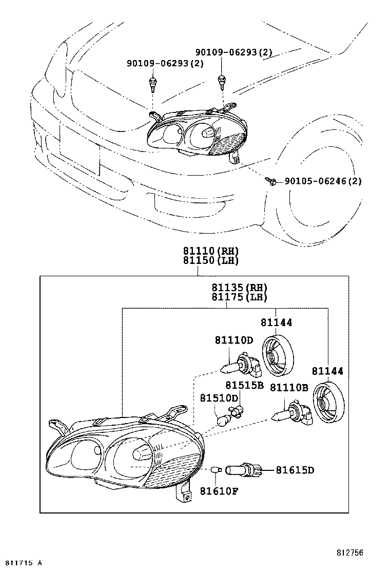 81110-02400 HEADLAMP ASSY, RH product image