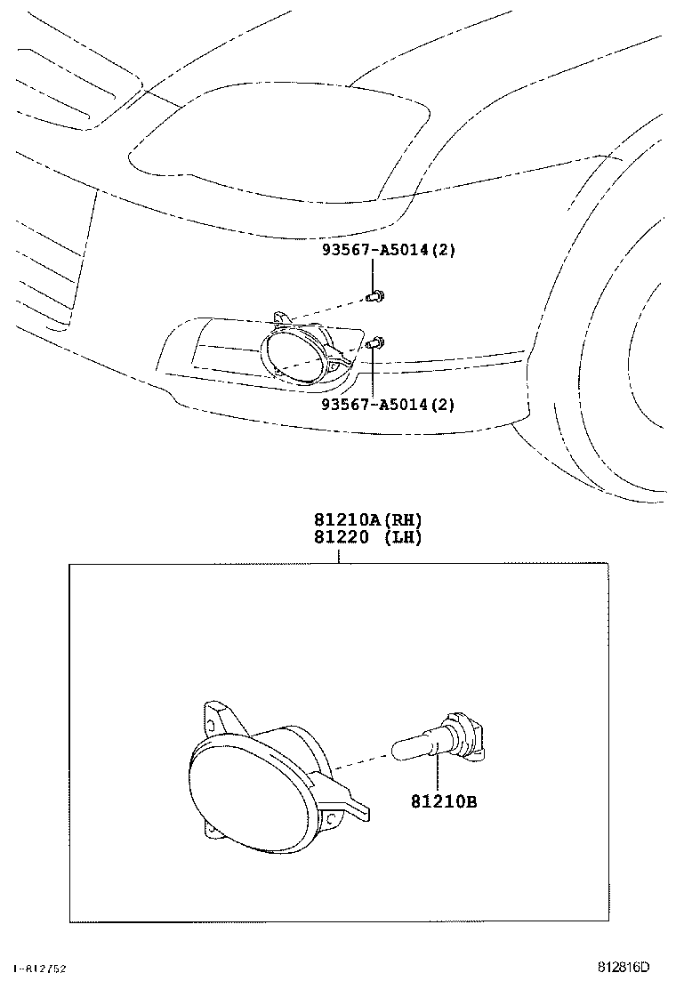 90075-10811 BEARING FOG LAMP product image