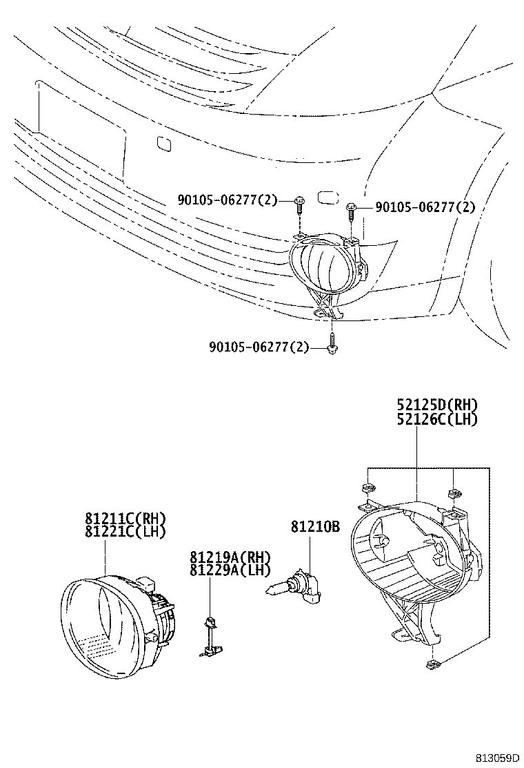 52125-44010 BRACKET, FOG LAMP MOUNTING, RH product image