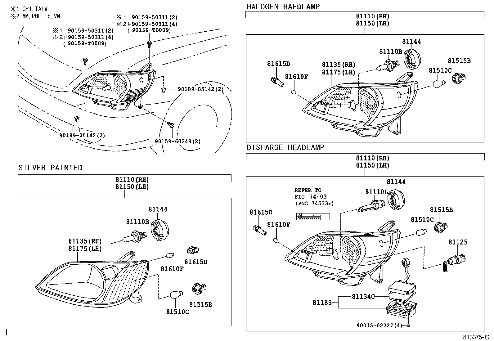 81110-0D151 HEADLAMP ASSY, RH product image