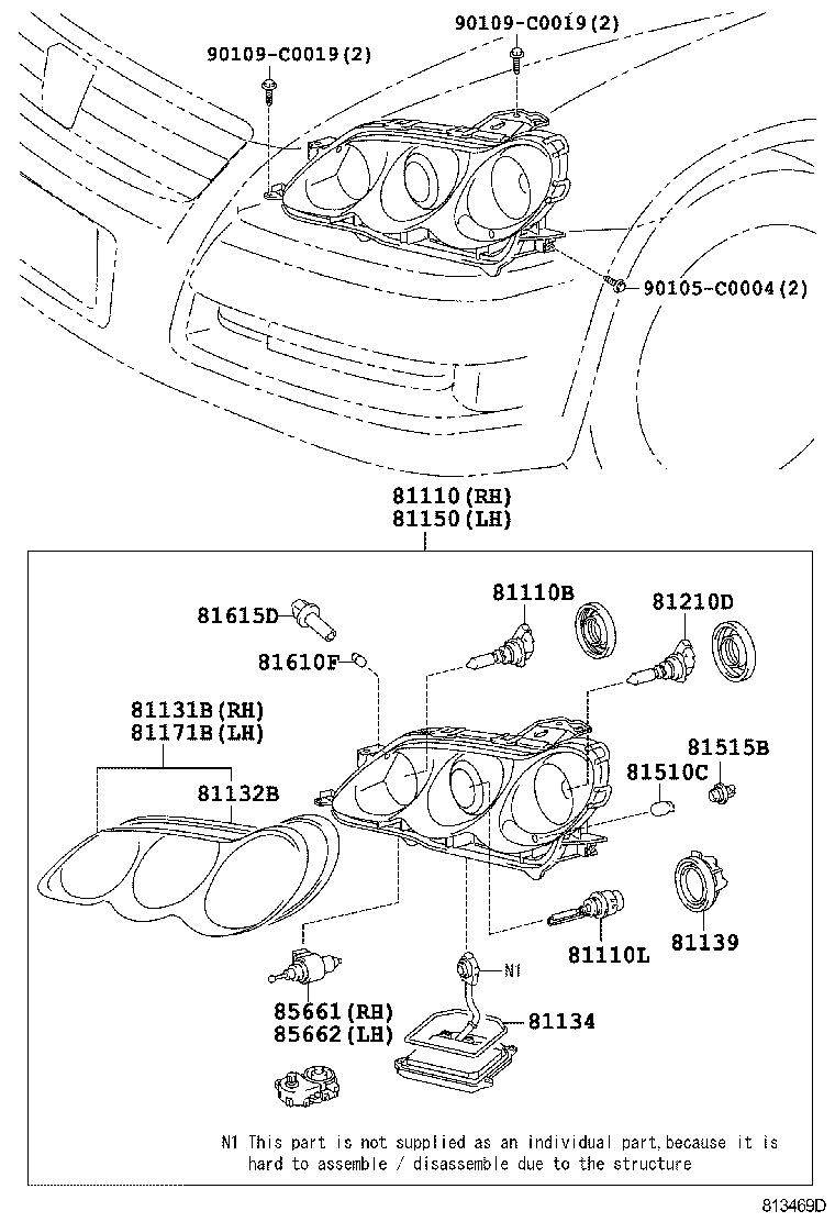 81110-0P030 HEADLAMP ASSY, RH product image