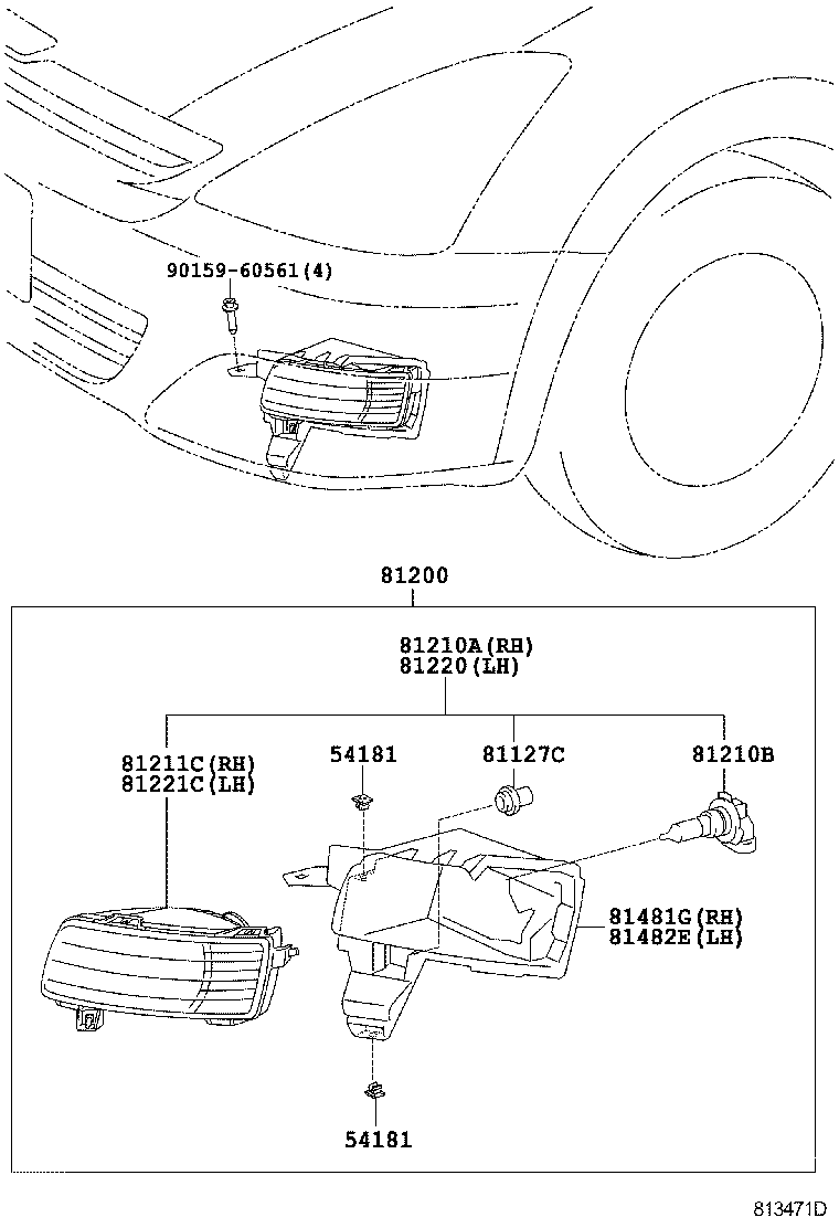 52125-0M010 BRACKET, FOG LAMP MOUNTING, RH product image