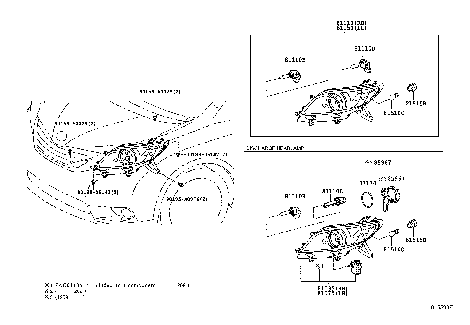 81110-08050 HEADLAMP ASSY, RH product image