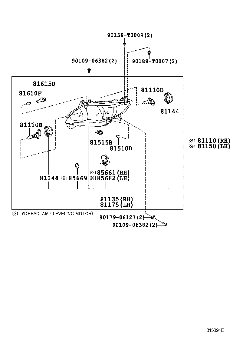 81110-02810 HEADLAMP ASSY, RH product image