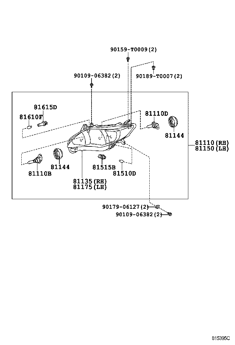81110-02810 HEADLAMP ASSY, RH product image