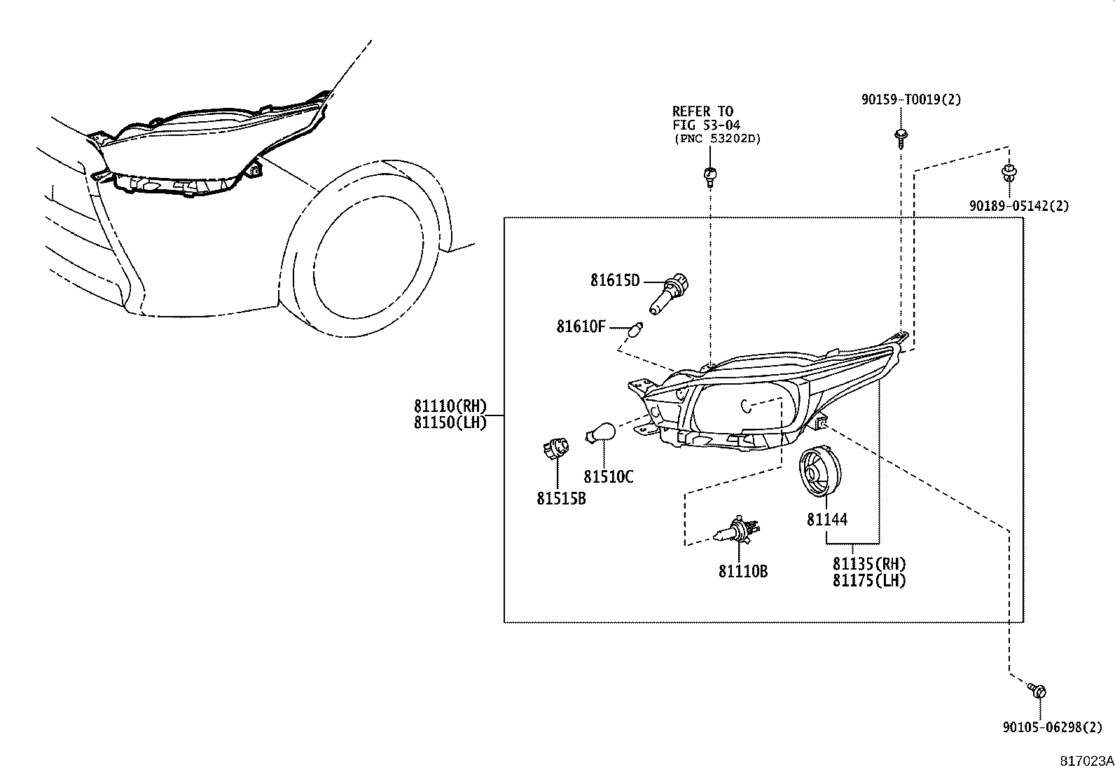 81110-0DF60 HEADLAMP ASSY, RH product image