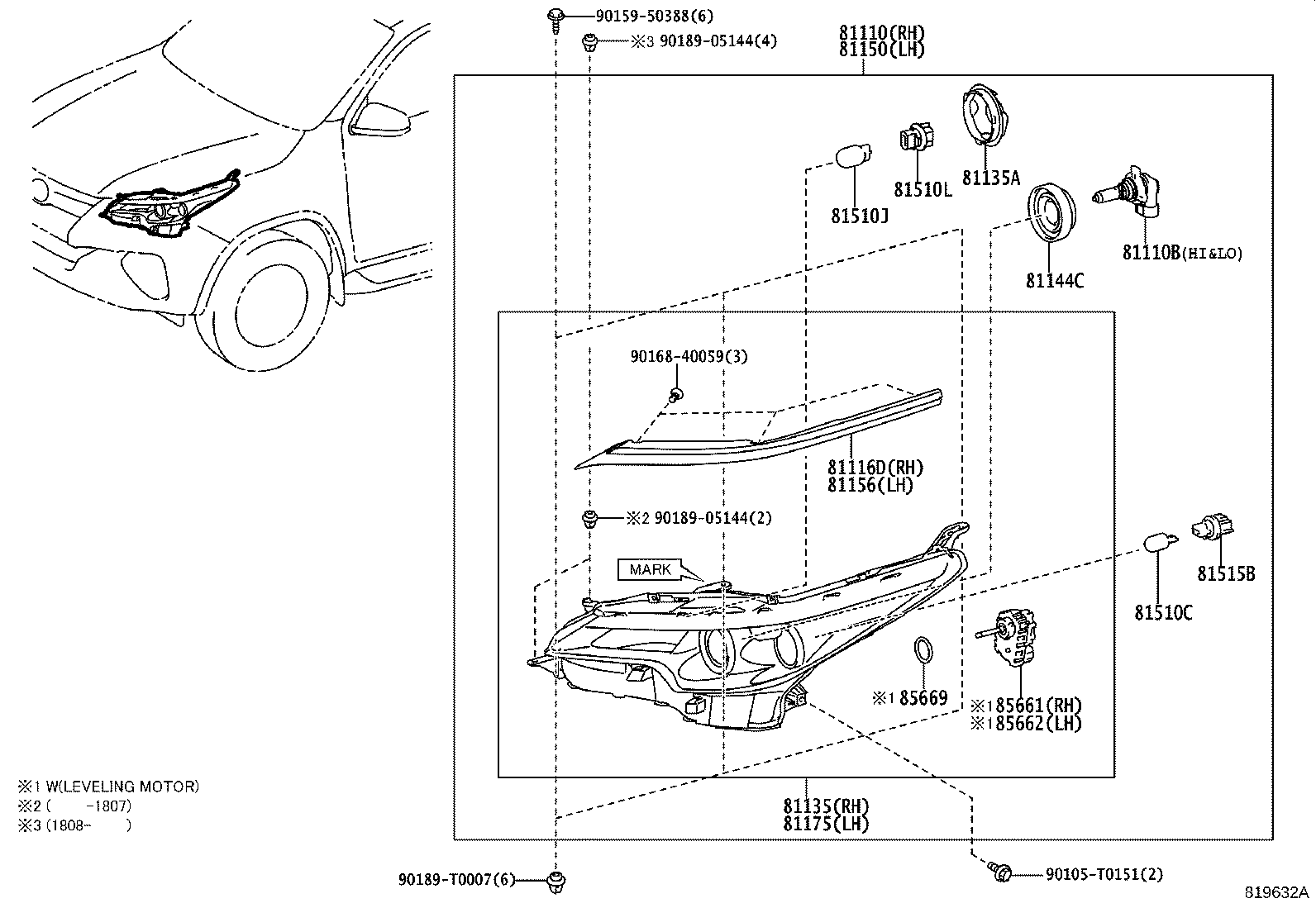 81110-0KB80 HEADLAMP ASSY, RH product image