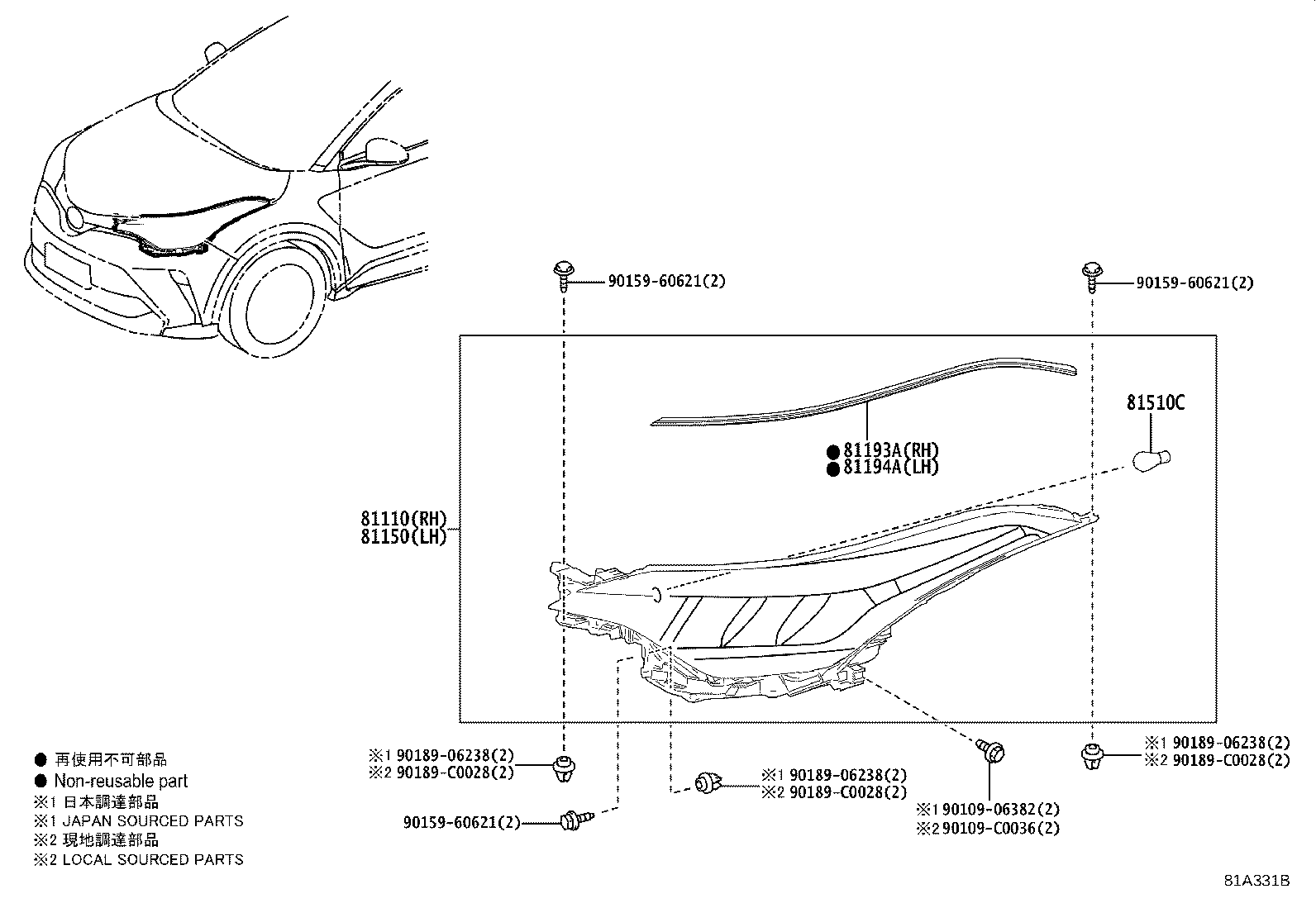 81110-F4530 HEADLAMP ASSY, RH product image