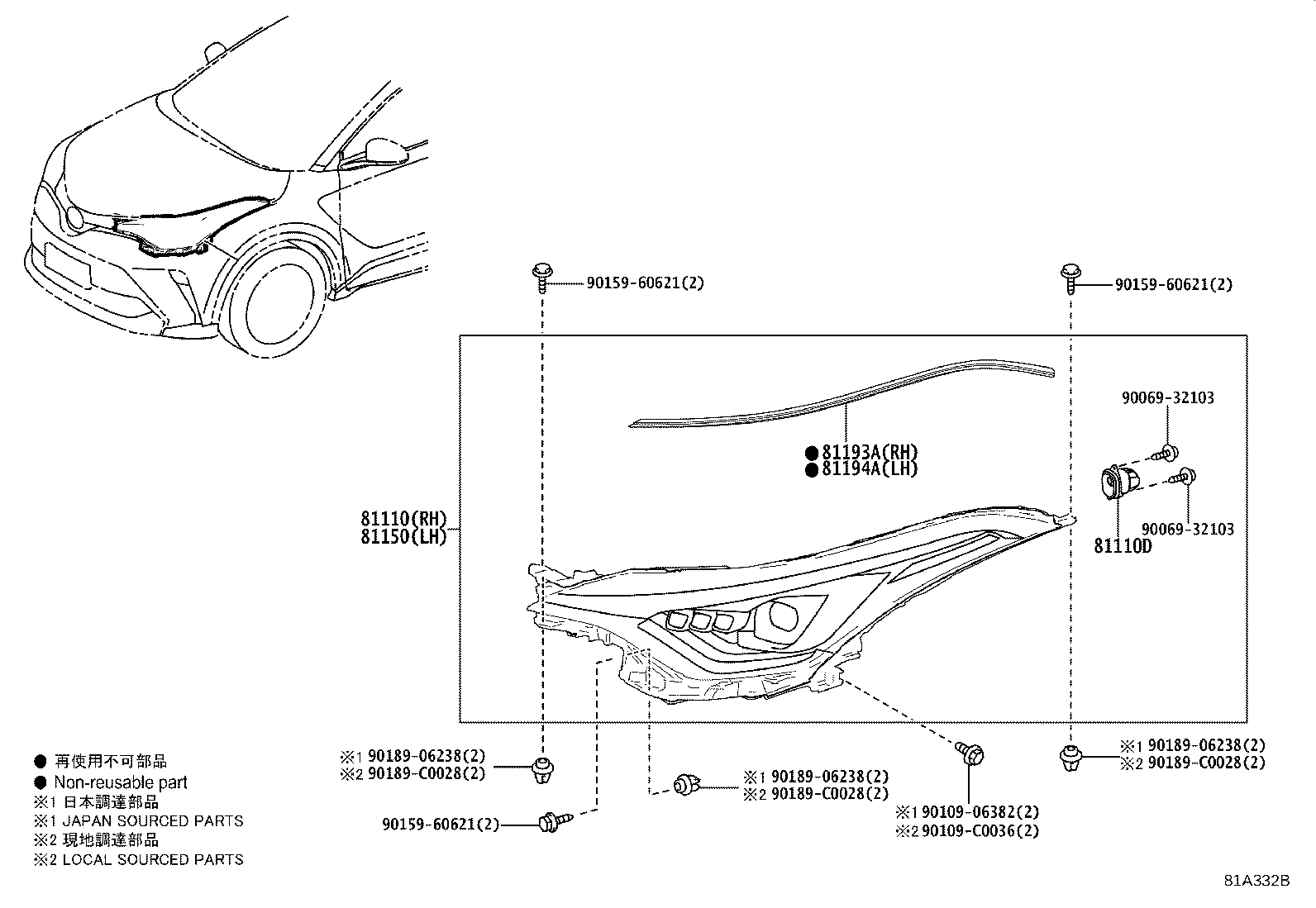 81110-F4530 HEADLAMP ASSY, RH product image