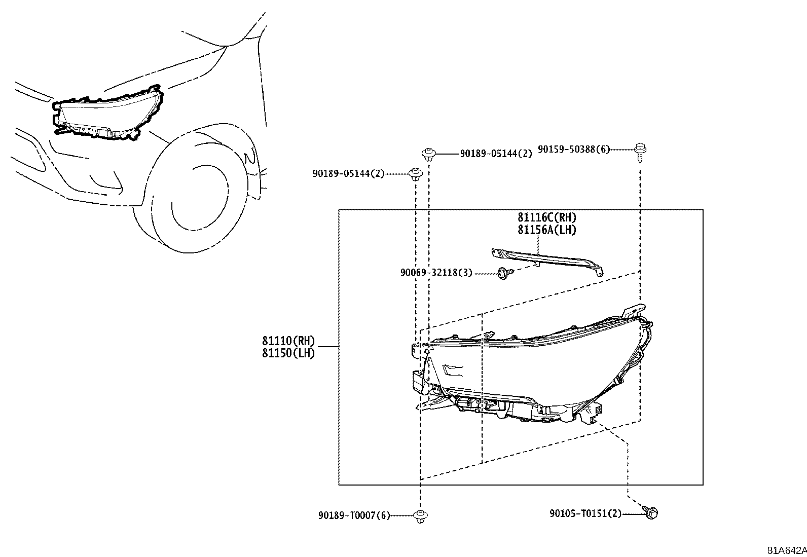 81110-YP141 HEADLAMP ASSY, RH product image