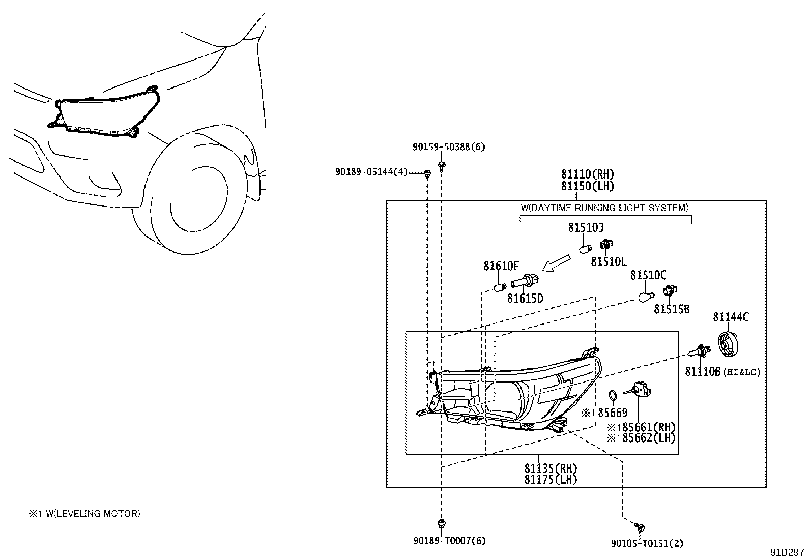 81110-YP520 HEADLAMP ASSY, RH product image