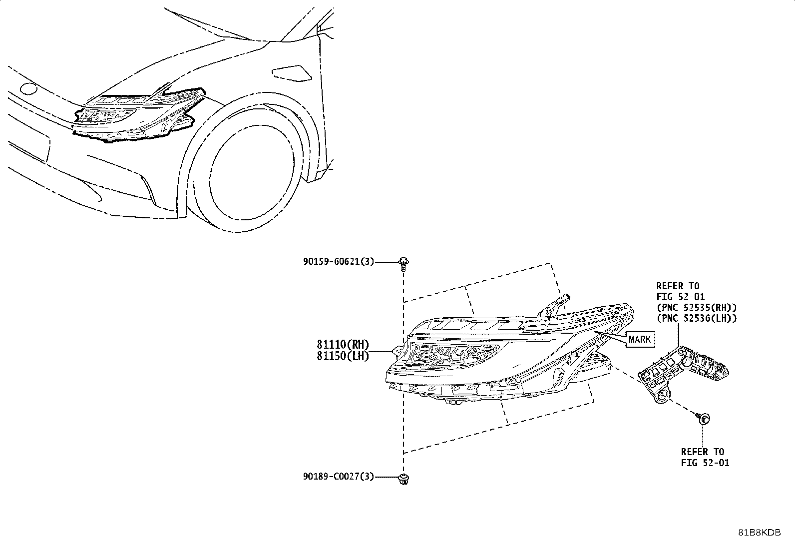 81110-03050 HEADLAMP ASSY, RH product image