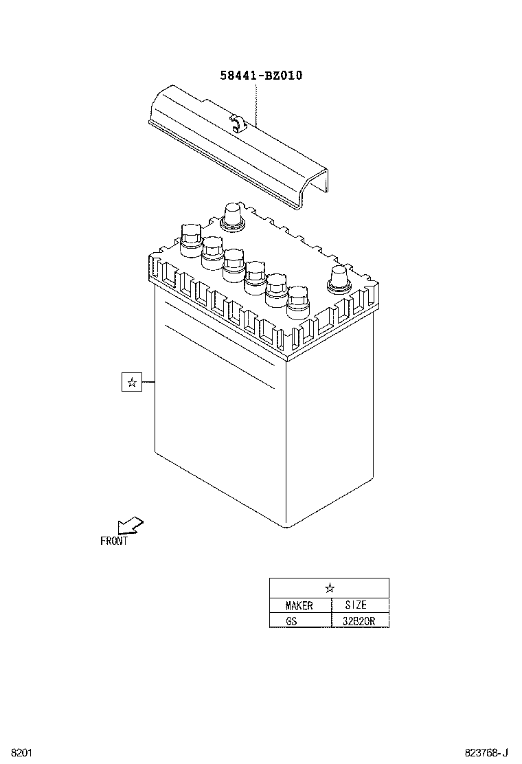 28800-BZ010 BATTERY product image