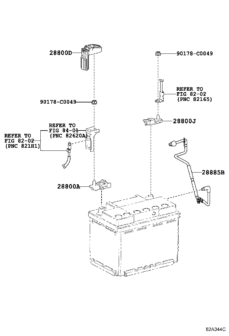 28885-0T010 HOSE, BATTERY product image
