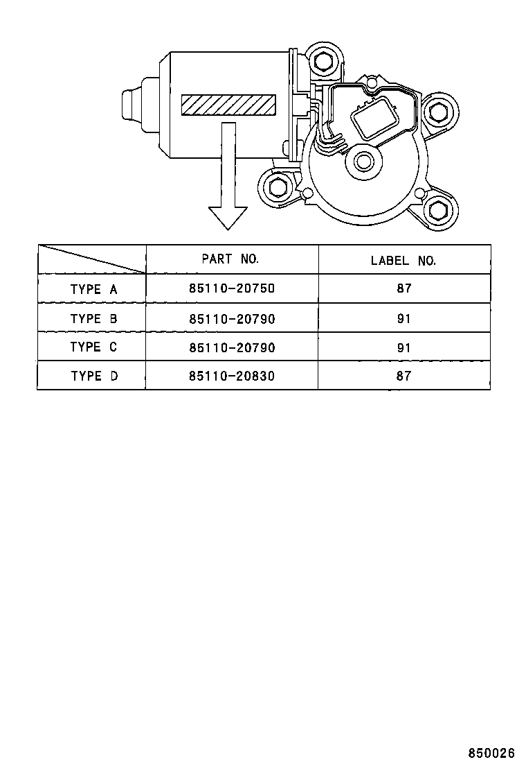 85214-30240 RUBBER, WIPER, LH product image
