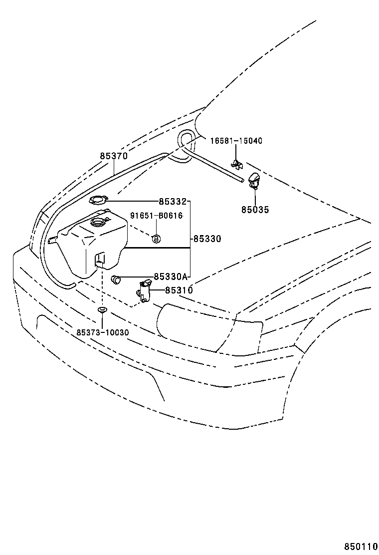 90068-32002 BUSH, WINDSHIELD WASHER JAR product image