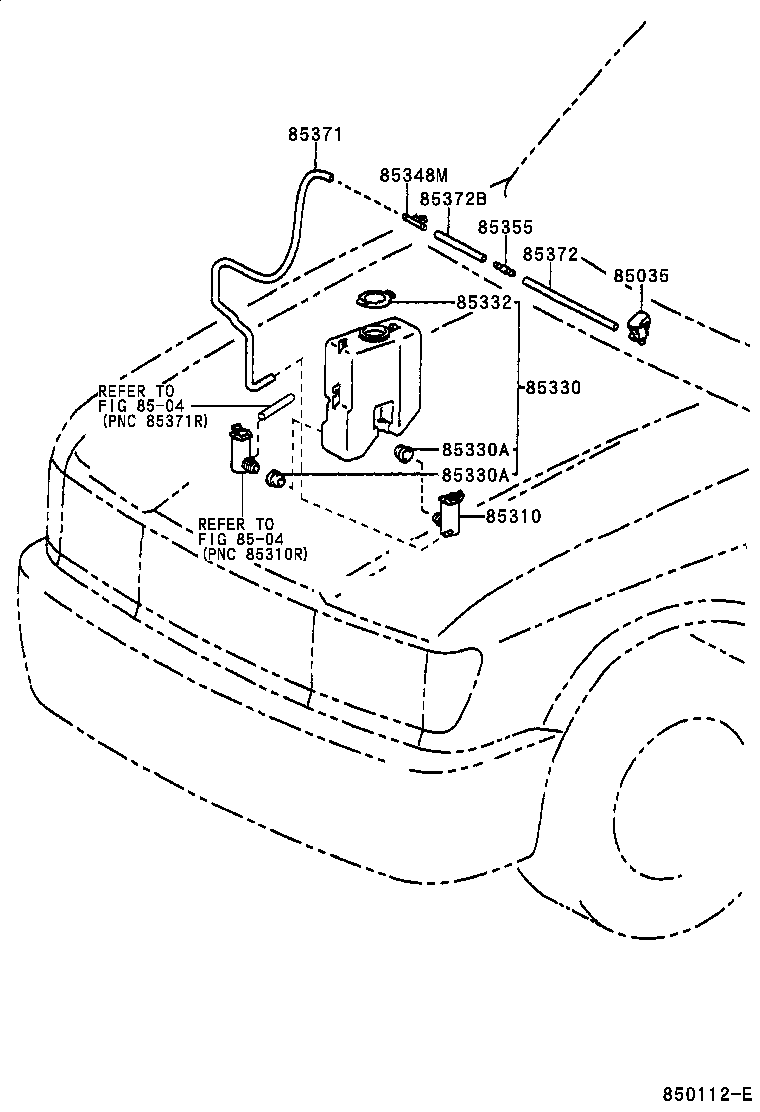 85315-0B020 JAR ASSY, WINDSHIELD WASHER product image