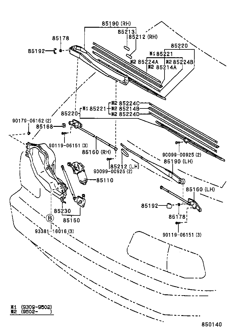 85110-28100 MOTOR ASSY, WINDSHIELD WIPER product image
