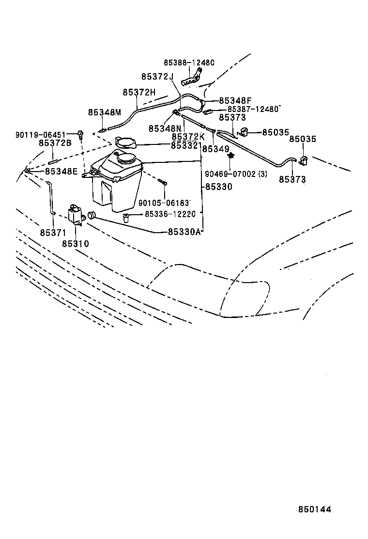 85315-12280 JAR ASSY, WINDSHIELD WASHER product image