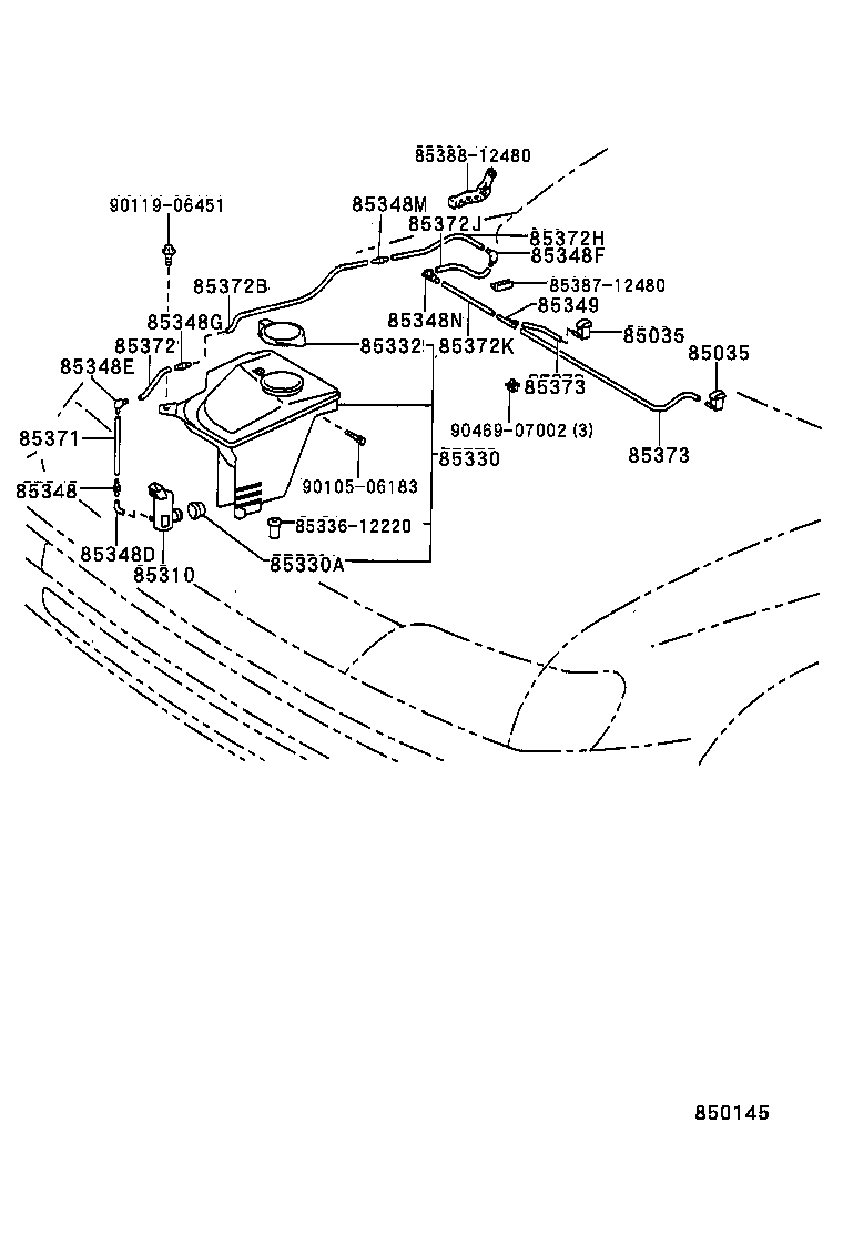 85315-12280 JAR ASSY, WINDSHIELD WASHER product image