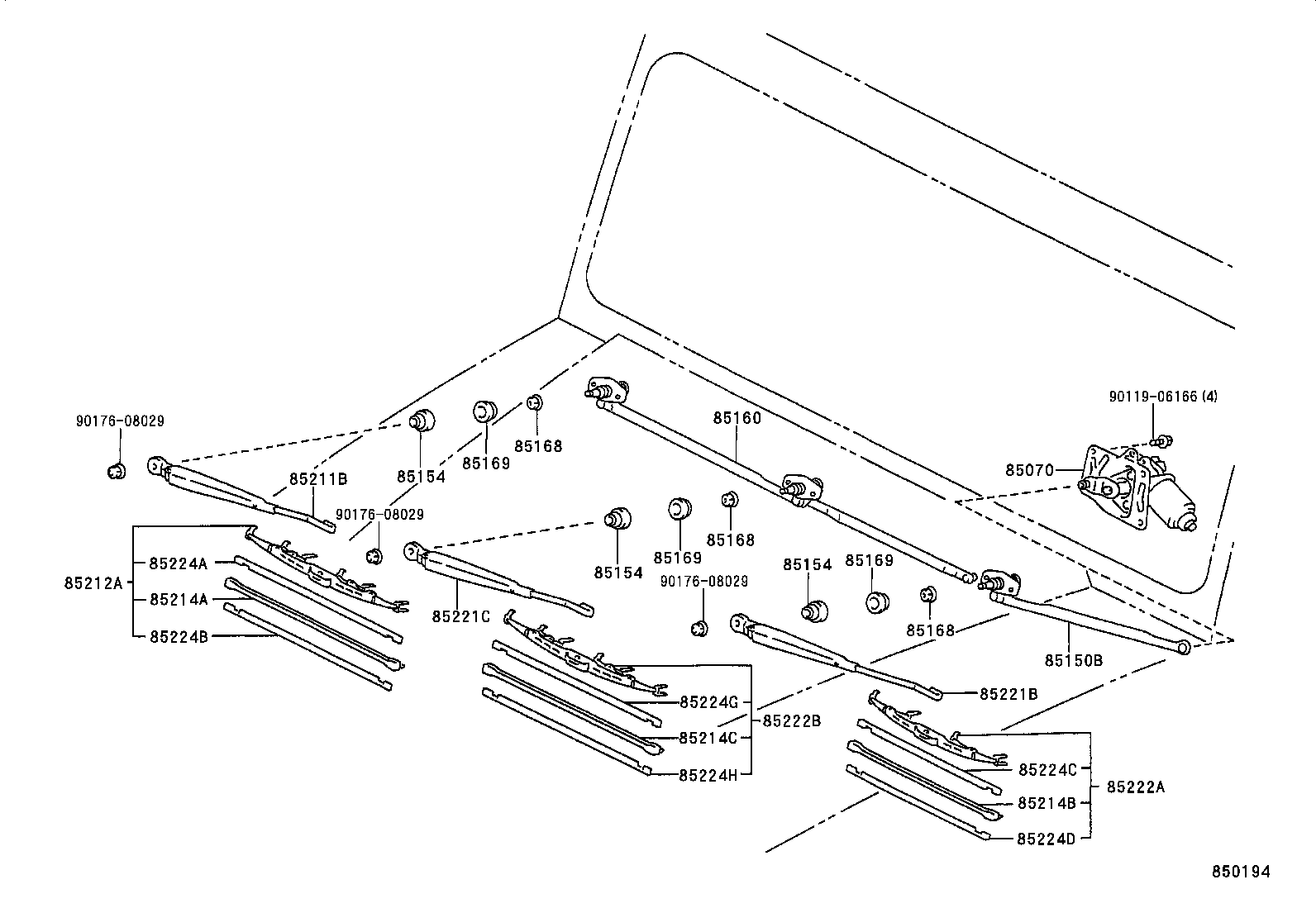 85214-65010 RUBBER, WIPER, RH product image