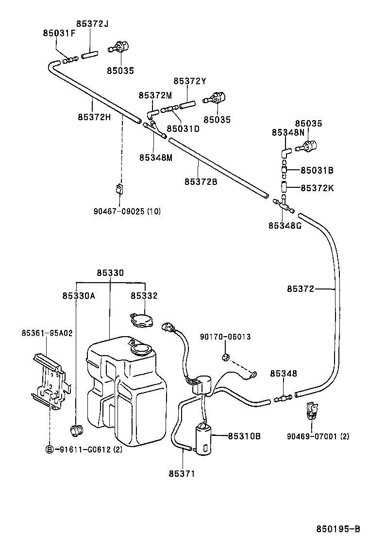85315-65010 JAR ASSY, WINDSHIELD WASHER product image