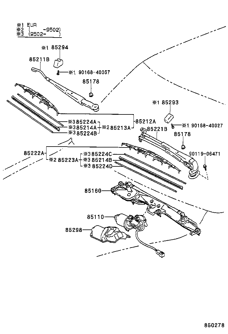 85214-50080 RUBBER, WIPER, RH product image