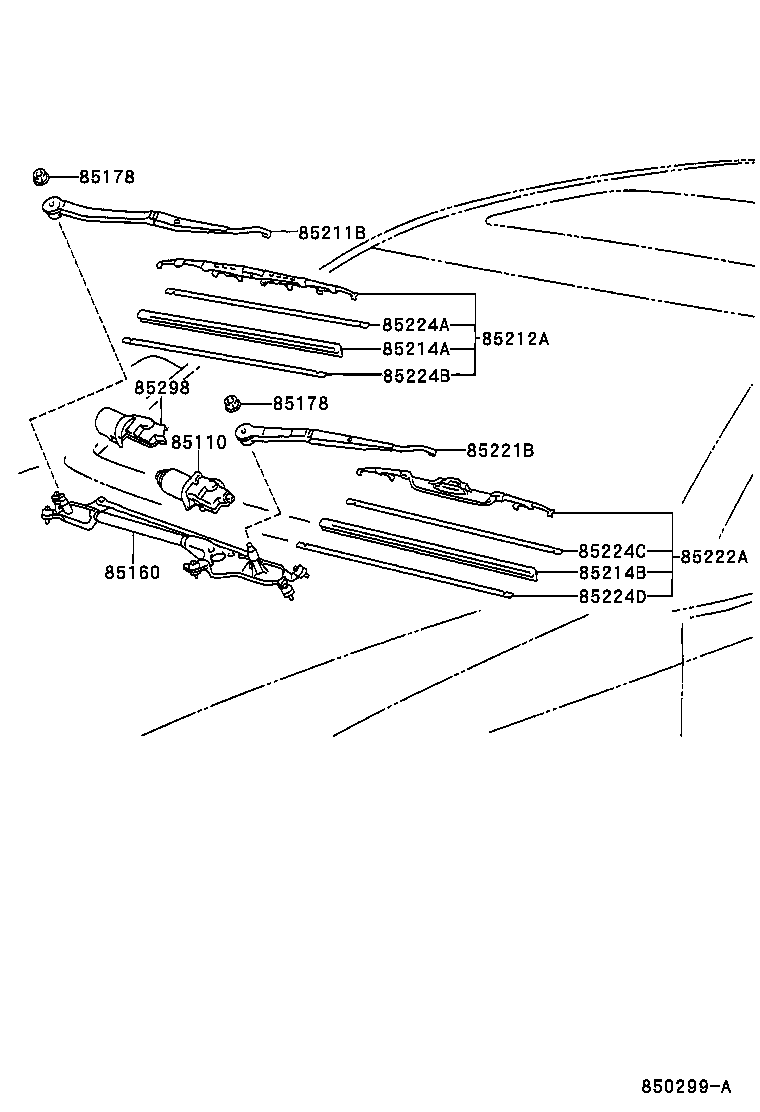 85214-30330 RUBBER, WIPER, RH product image