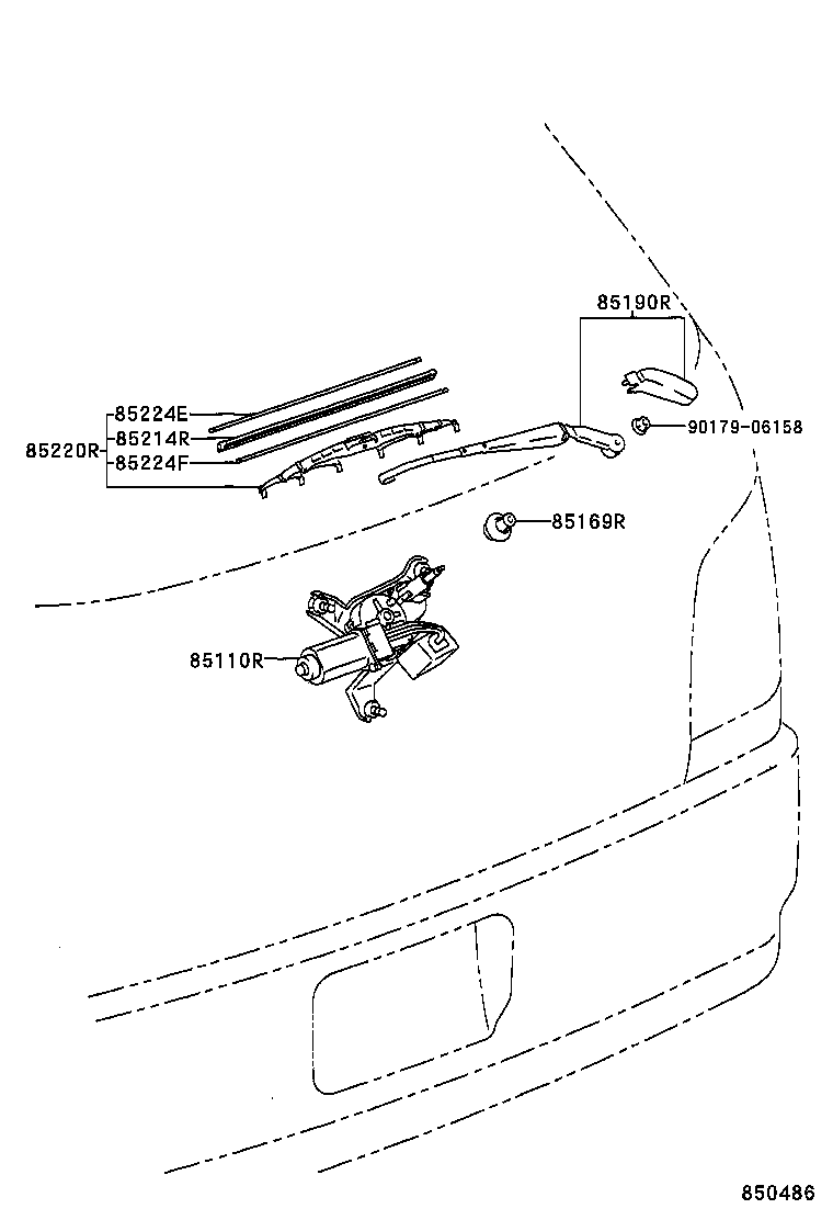 85143-13060 WASHER, REAR WIPER LINK PIVOT, NO.1 product image