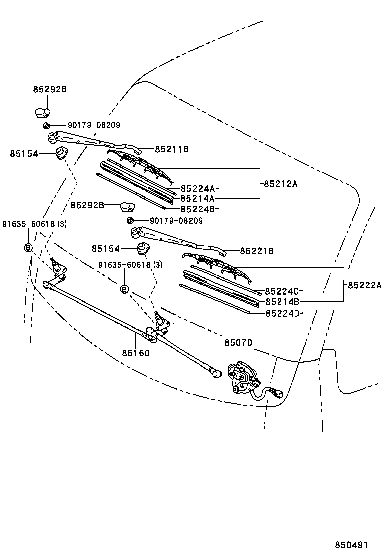 85212-25010 BLADE, FR WIPER, RH product image