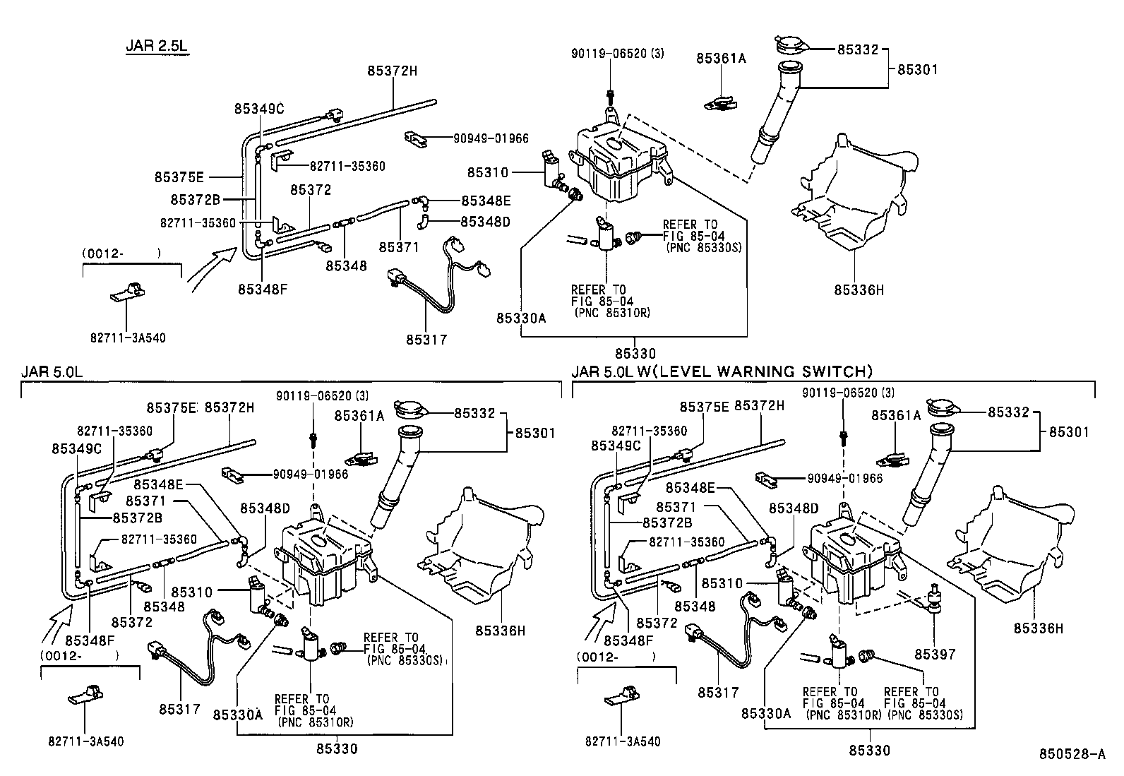 85315-35261 JAR ASSY, WINDSHIELD WASHER product image