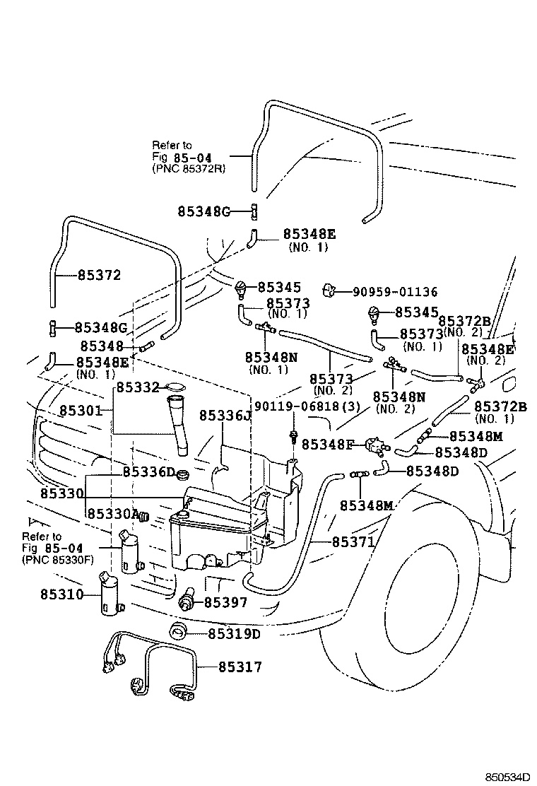 85325-60120 JAR ASSY, WINDSHIELD WASHER product image