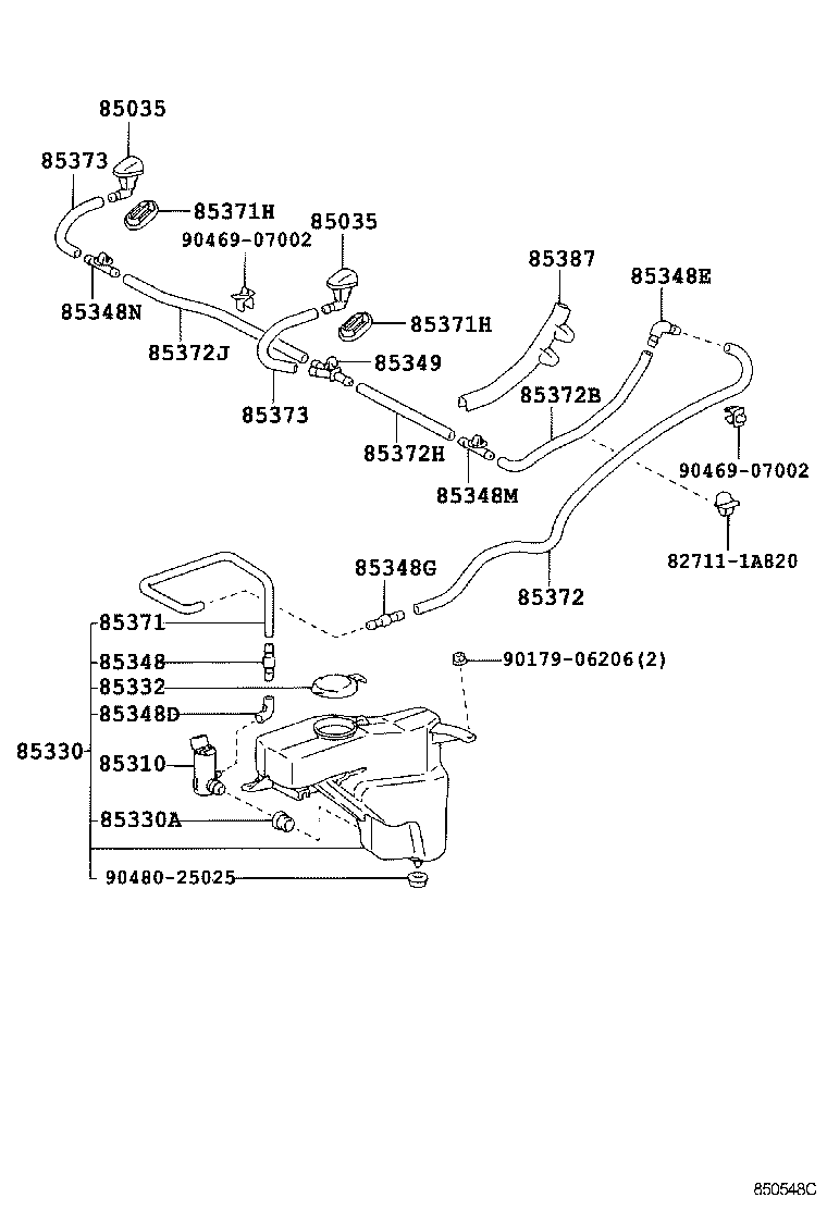 85315-40040 JAR ASSY, WINDSHIELD WASHER product image