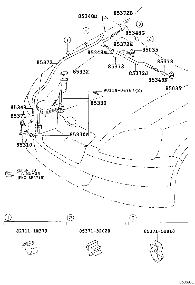 85315-52030 JAR ASSY, WINDSHIELD WASHER product image