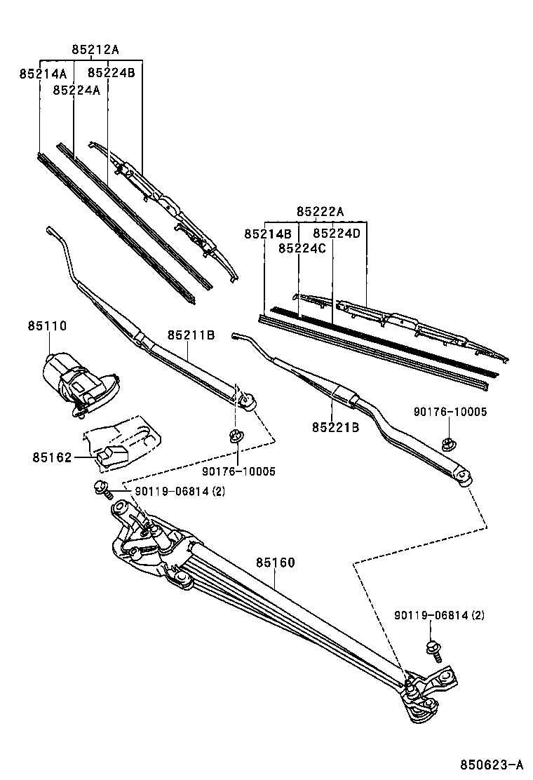 85224-08020 PLATE, WIPER RUBBER BACKING, NO.3 product image